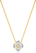 Crislu Four Stone Pendant Necklace