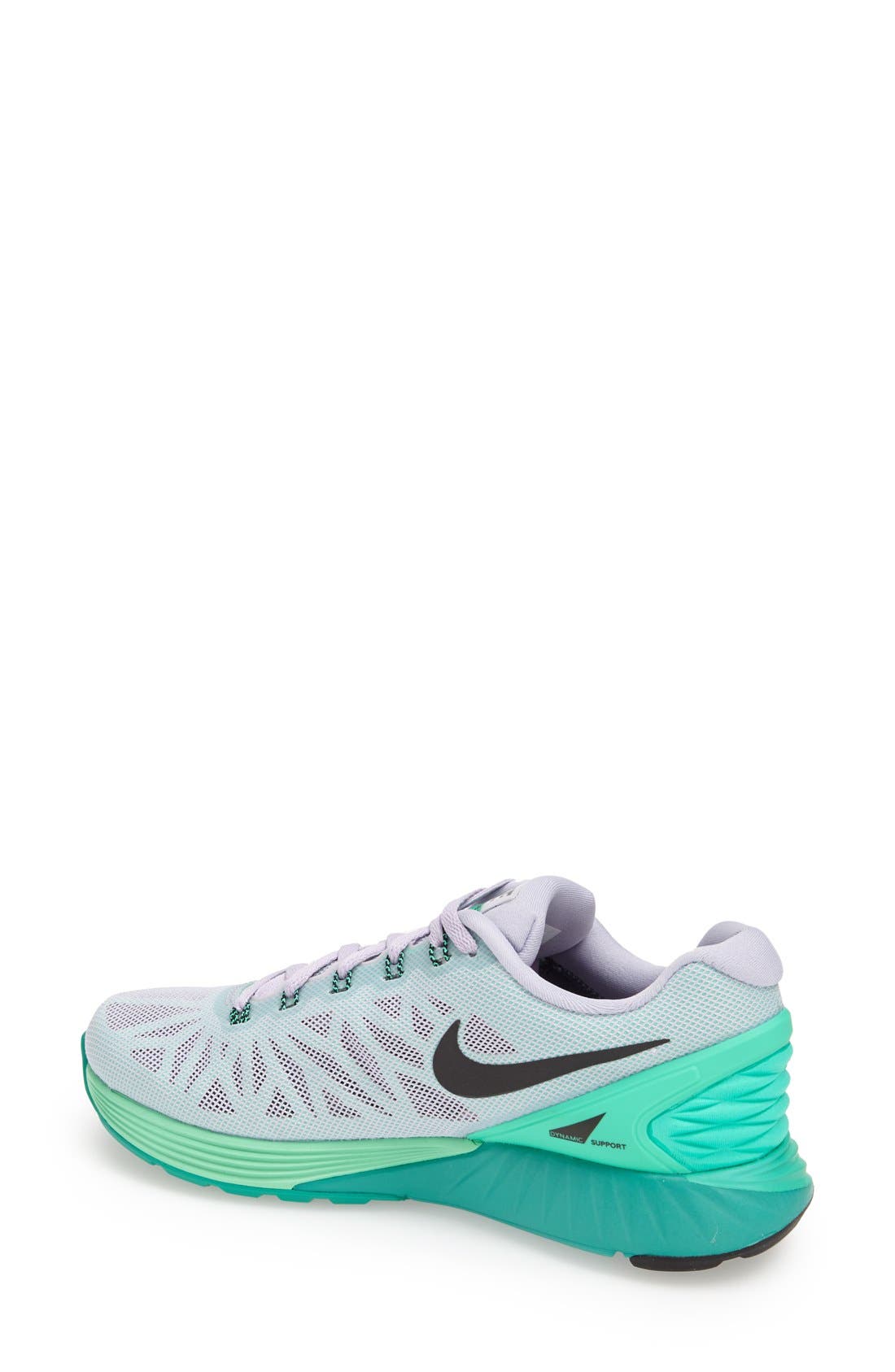 'Lunarglide 6' Running Shoe, Alternate, color, TITANIUM/ GREEN/ BLACK