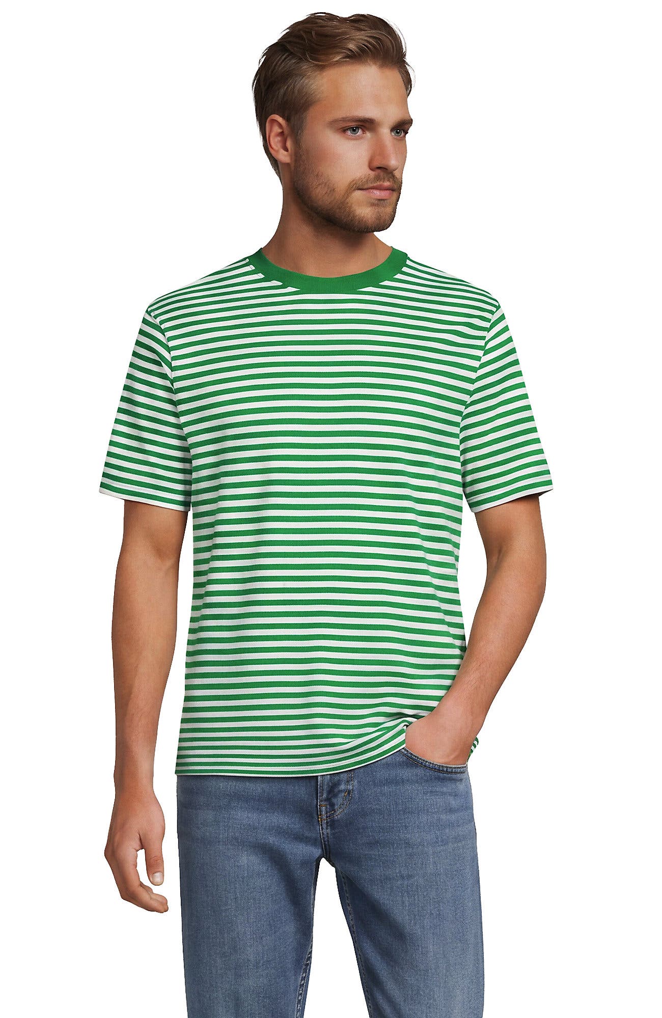 Vibrant Clover/White Stripe