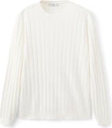 MANGO Rib Crewneck Sweater