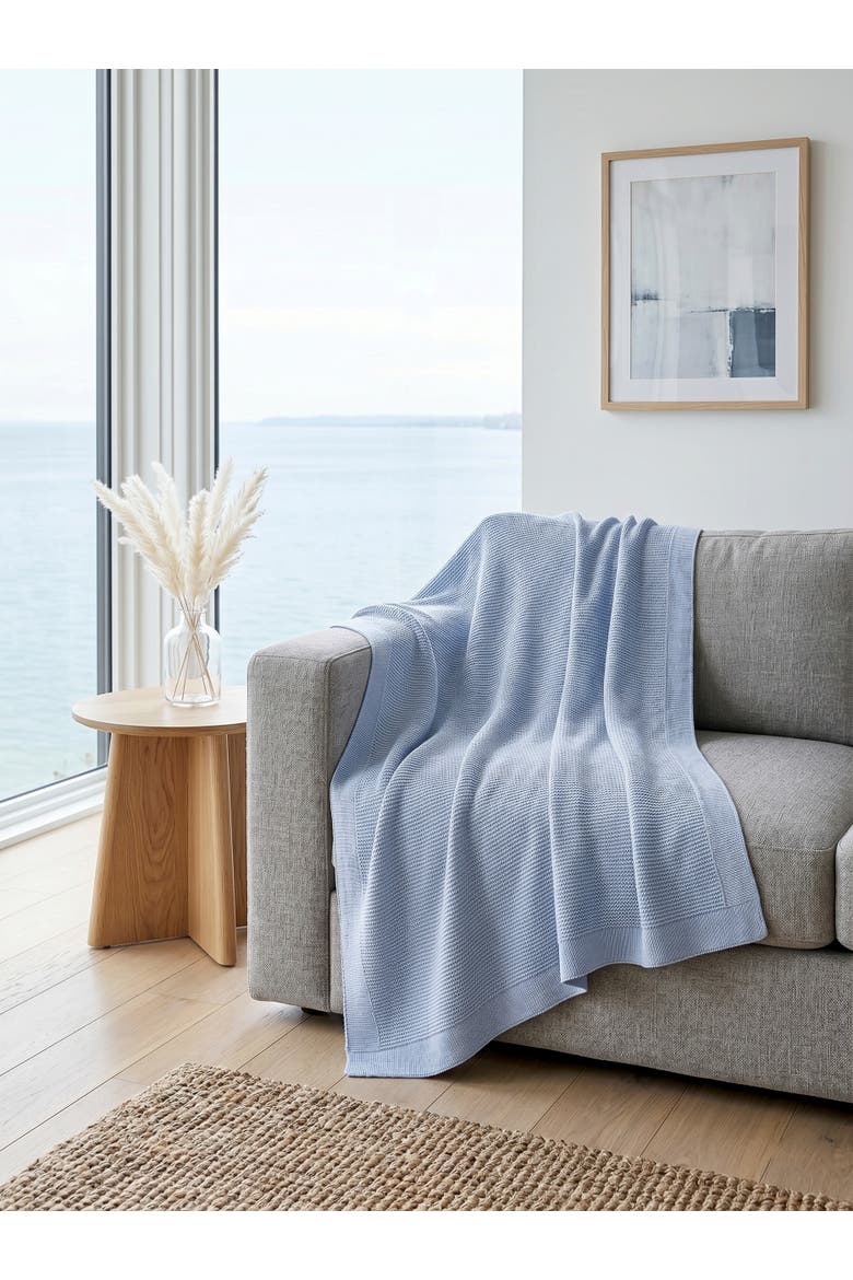 Harbor Knit Throw, Alternate, color, Coastal Blue