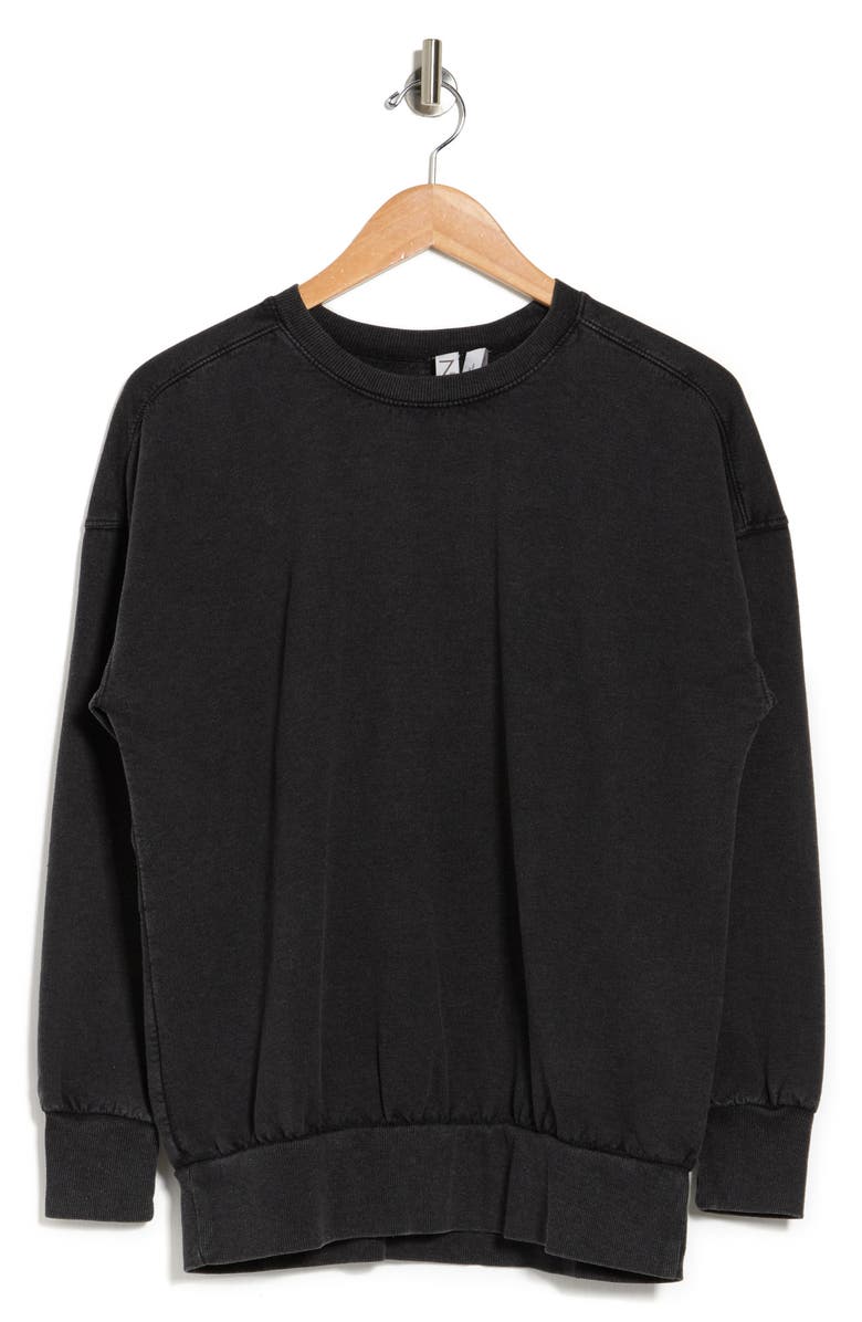 Z by Zella Pike Washed Crew Neck Sweater, Alternate, color, 
