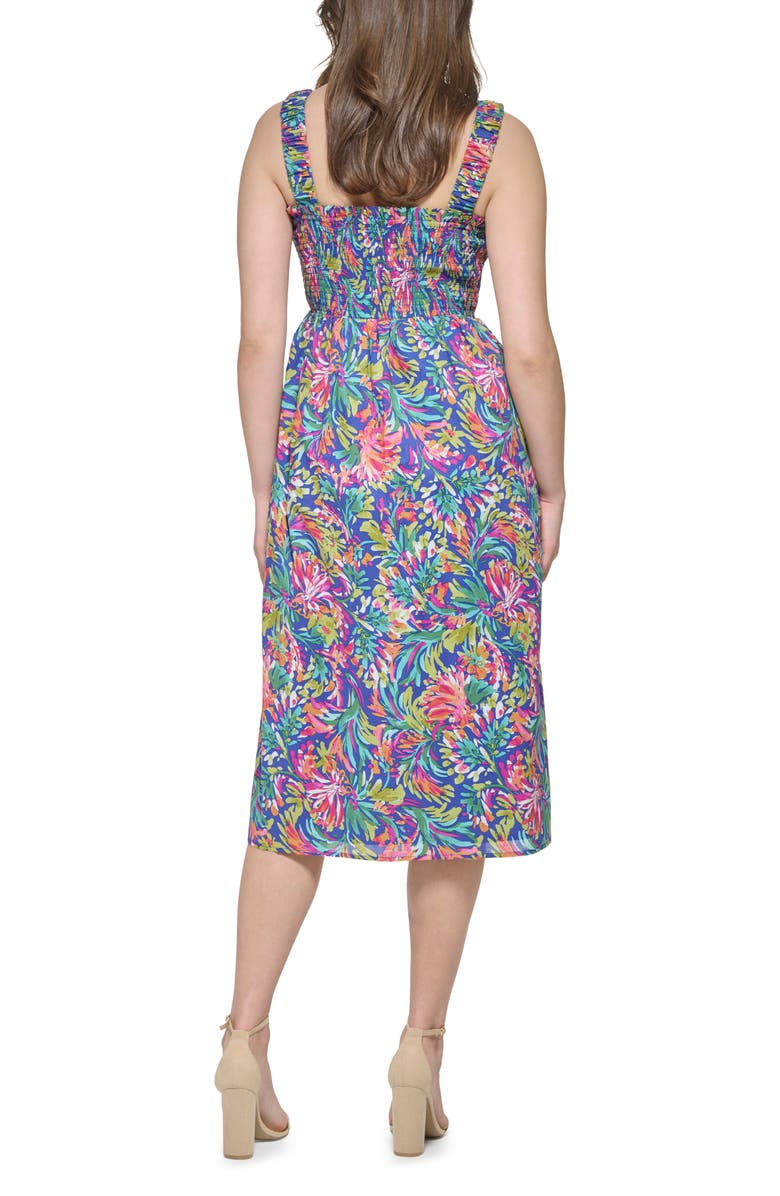 Kensie Smocked Midi Dress, Alternate, color, 