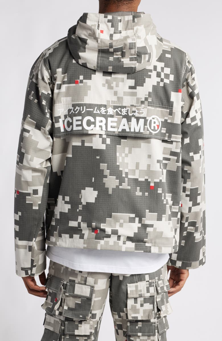 ICECREAM Wind Walker Digital Camo Ripstop Hooded Pullover, Alternate, color, 