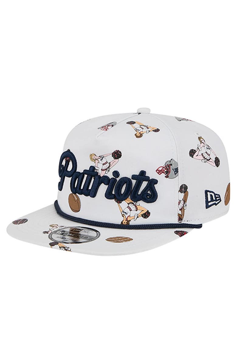 New Era Men
s New Era  White New England Patriots Team Cheer 19TWENTY Snapback Hat, Main, color, White