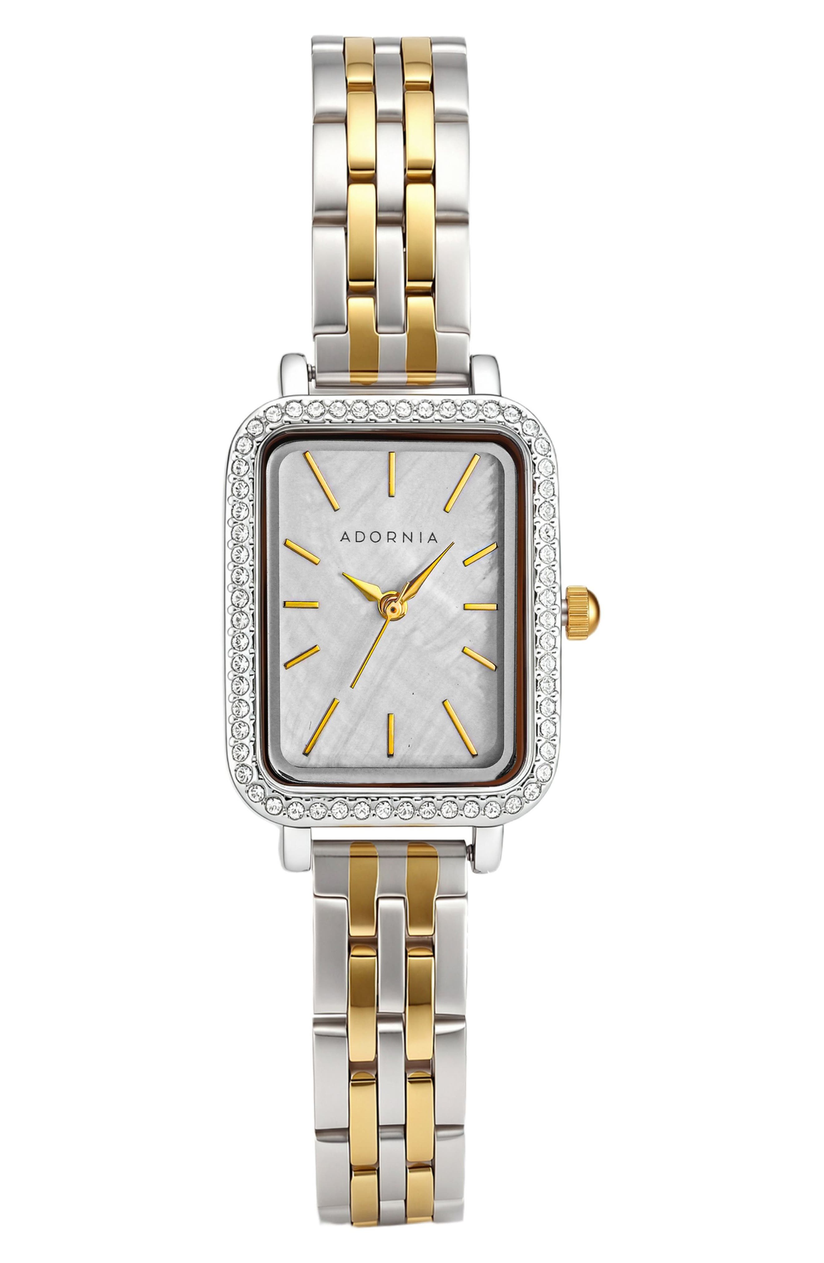 Hudson Two Tone Mother of Pearl Bracelet Watch, 21mm x 27mm