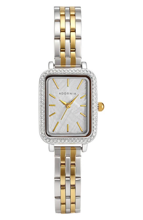 Hudson Two Tone Mother of Pearl Bracelet Watch, 21mm x 27mm