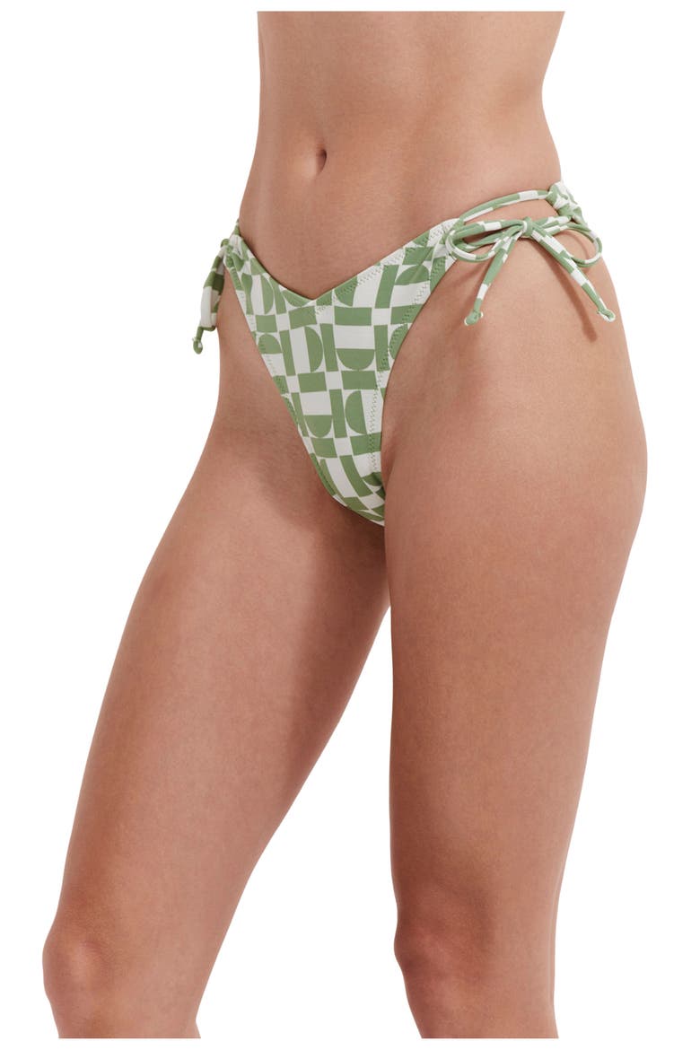 Let's Geo Adjustable Bikini Bottom, Alternate, color, Multi Green