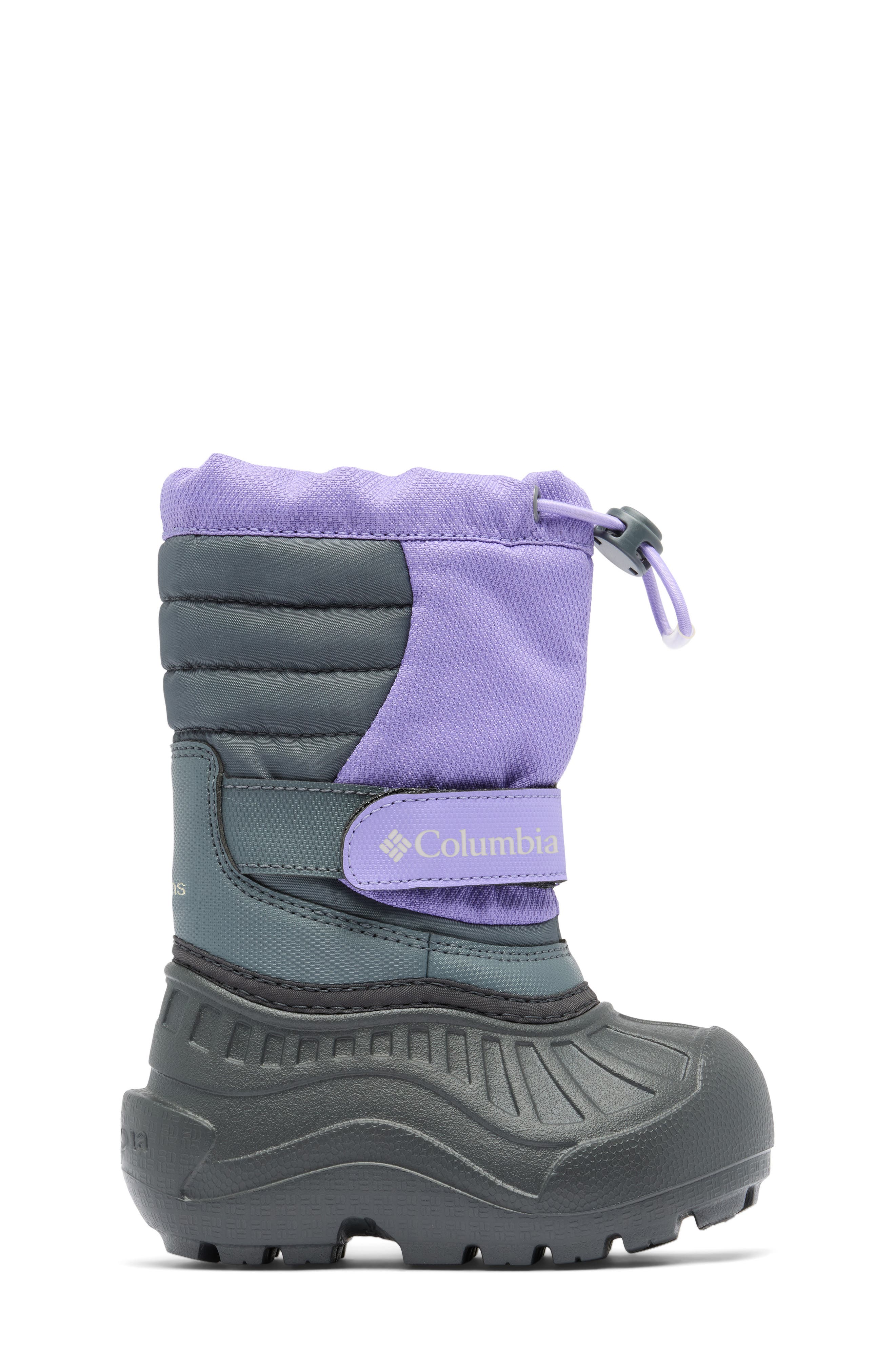Columbia Kids' Powderbug Snowlite Waterproof Snow Boot, Alternate, color, Paisley Purple/ Grape