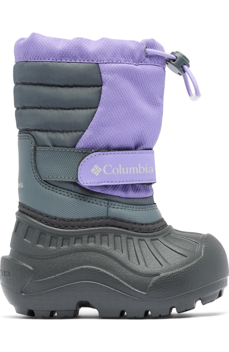 Columbia Kids' Powderbug Snowlite Waterproof Snow Boot, Alternate, color, Paisley Purple/ Grape