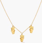 YOJ Visage Mini Charm Necklace in Gold