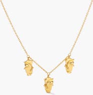 YOJ Visage Mini Charm Necklace in Gold