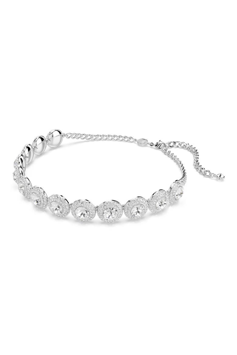 Una Angelic Crystal Choker Necklace, Alternate, color, WHITE/ SILVER