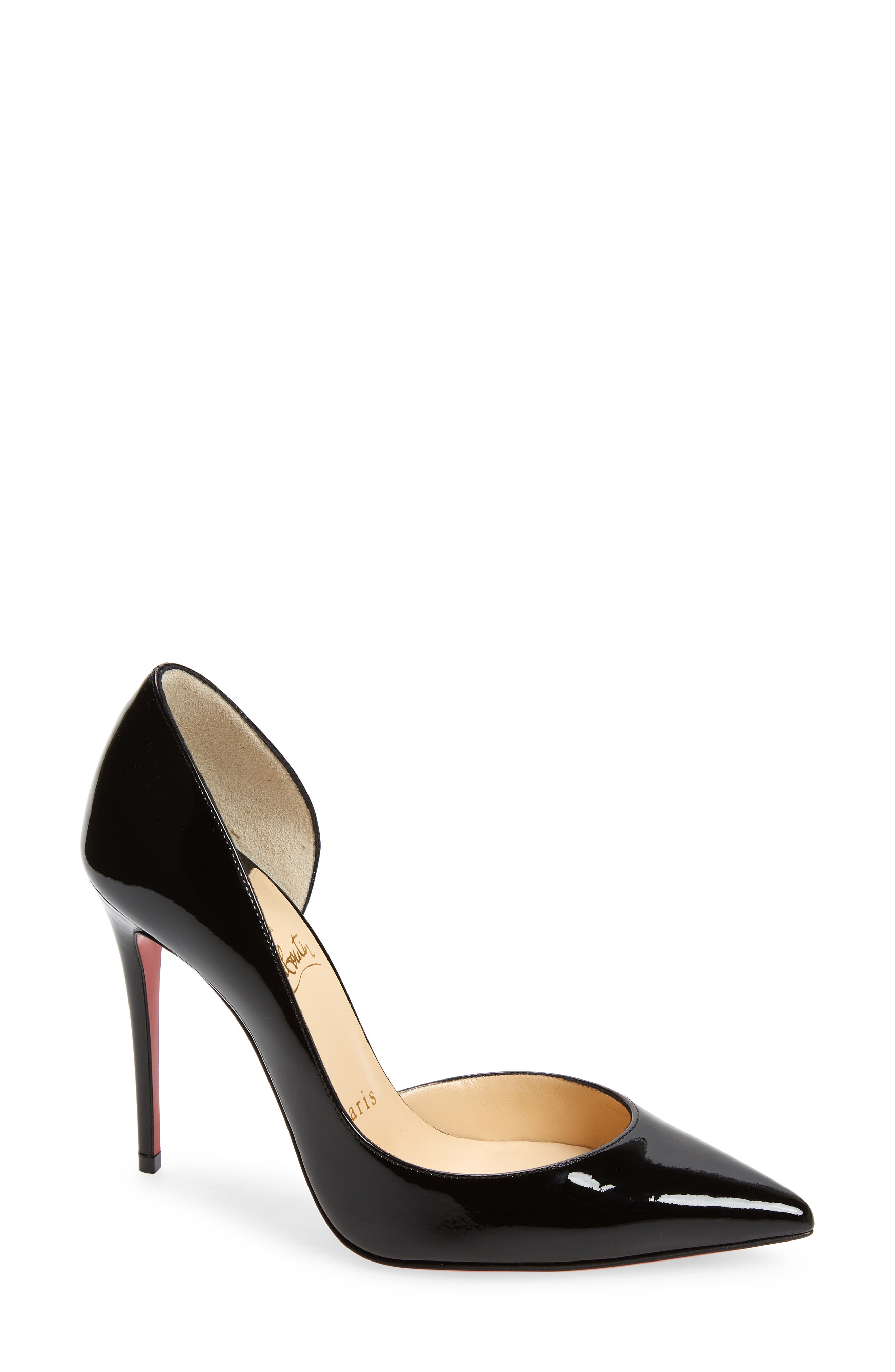 Christian Louboutin Iriza Pointed Toe Half d'Orsay Pump, Alternate, color, 