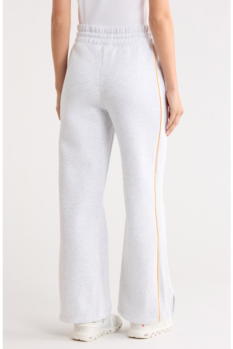 Finish Line Fleece Sweatpants, Alternate, color, HEATHER LIGHT GREY/ ORANGE