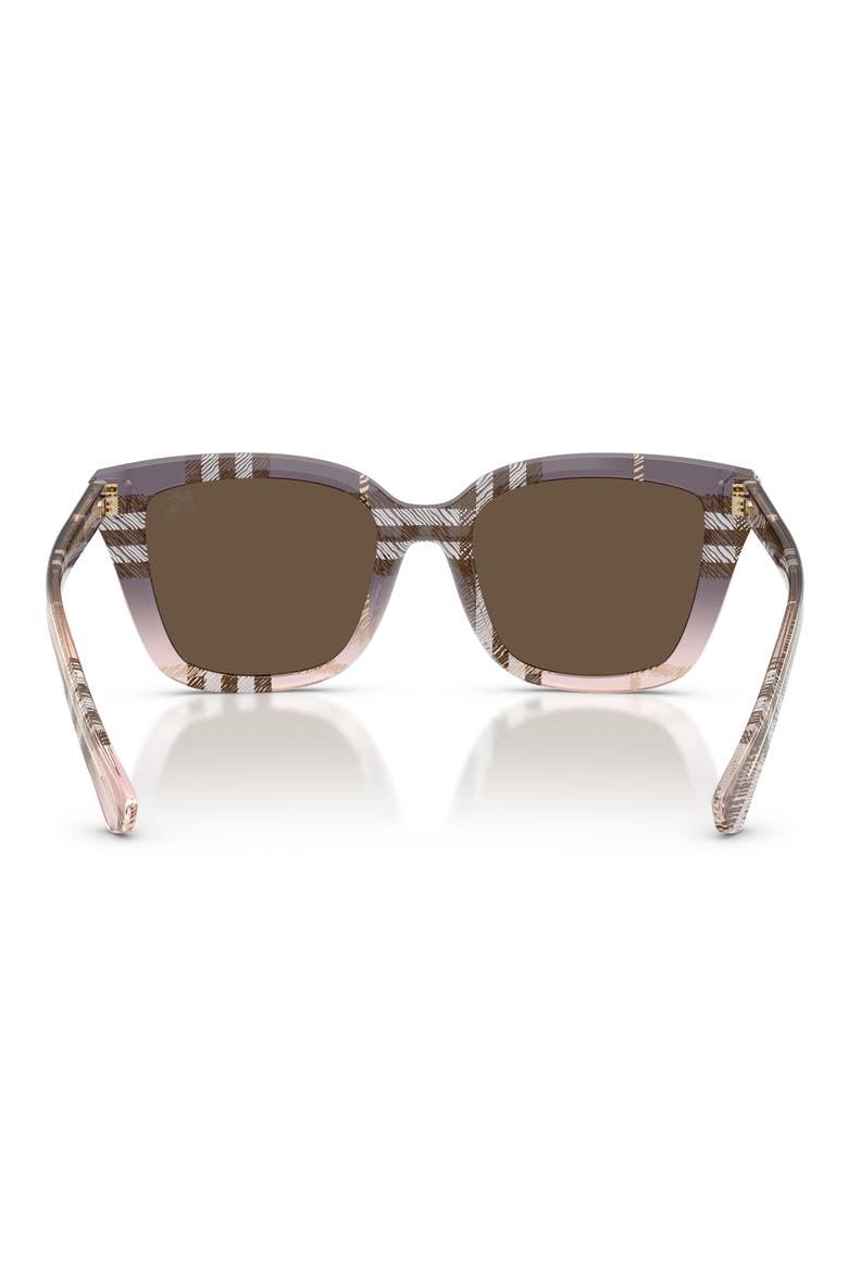 52mm Square Sunglasses, Alternate, color, CHECK GRADIENT ROSE / BROWN