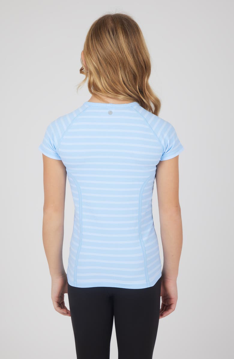 YOGALICIOUS Kids' Stripe Seamless Crewneck T-Shirt, Alternate, color,