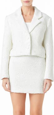 Endless Rose Sequin Crop Blazer