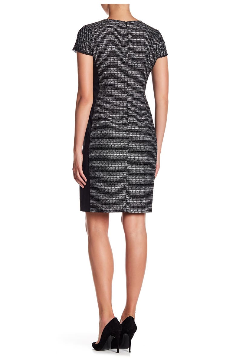 Ellen Tracy Embellished Tweed Shift Dress, Alternate, color, 