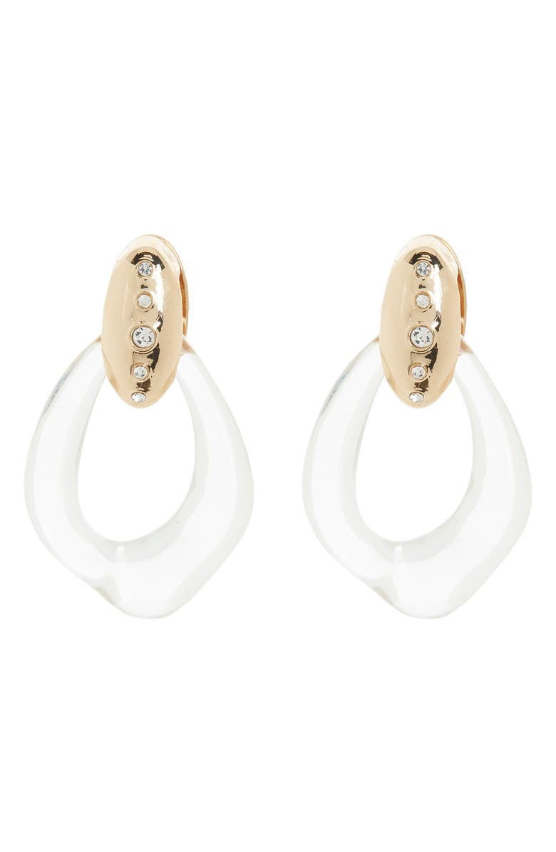EYE CANDY LOS ANGELES Adalee Clear Acrylic Drop Earrings, Alternate, color, 