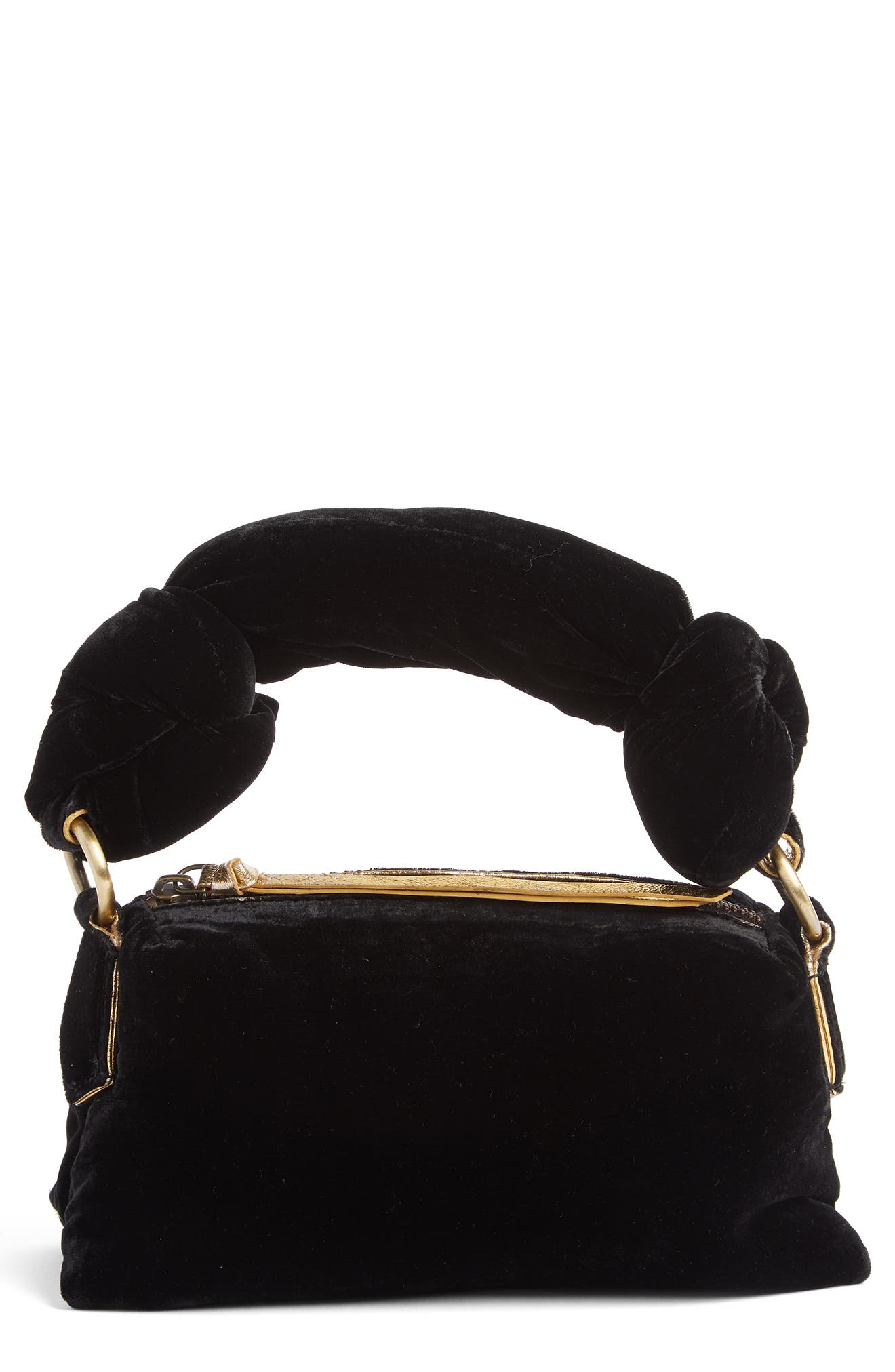 Dries Van Noten Small Puff Velvet Clutch, Main, color, 