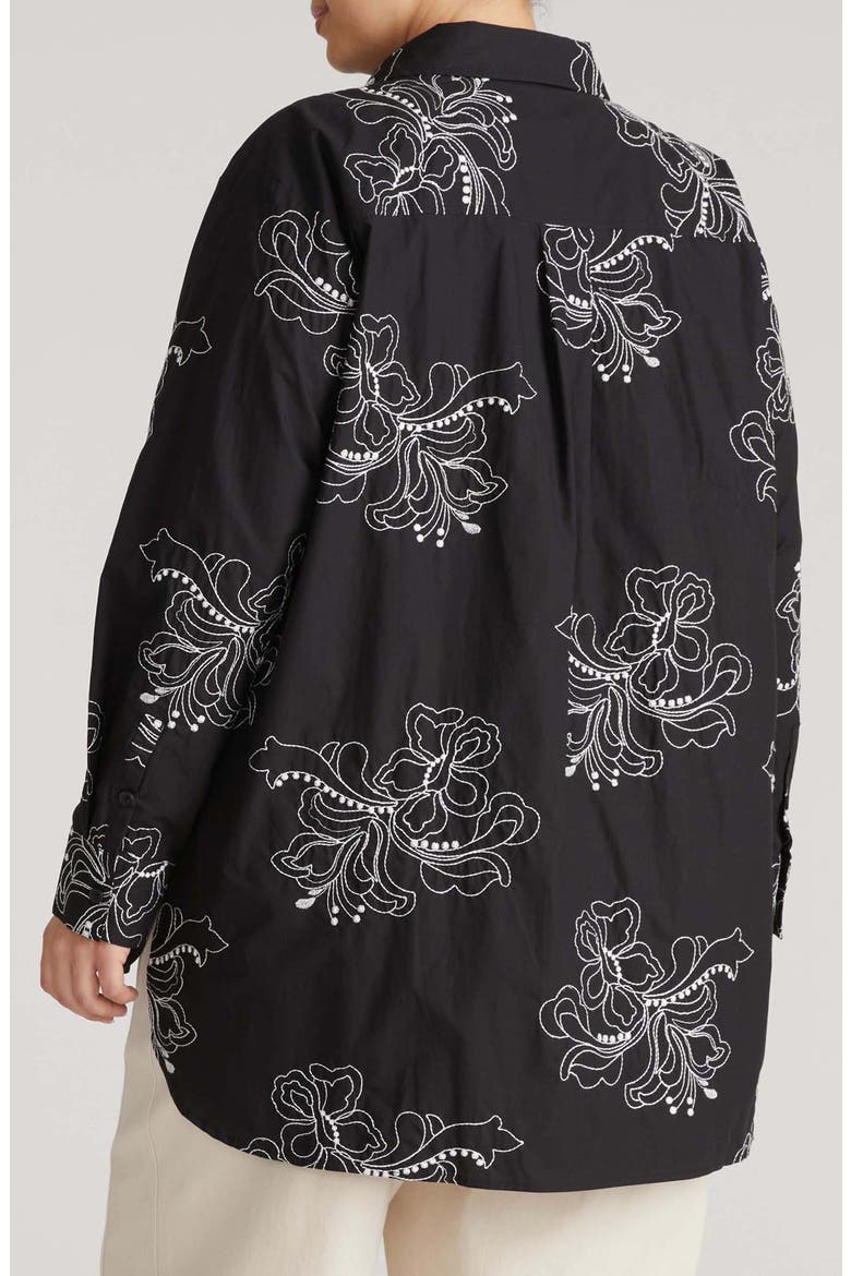 The Artist Poplin Shirt, Alternate, color, HIBISCUS EMBROIDERY