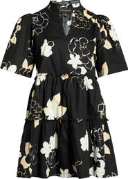 SUGARLIPS Cairan Floral Dixie Tiered Cotton Dress