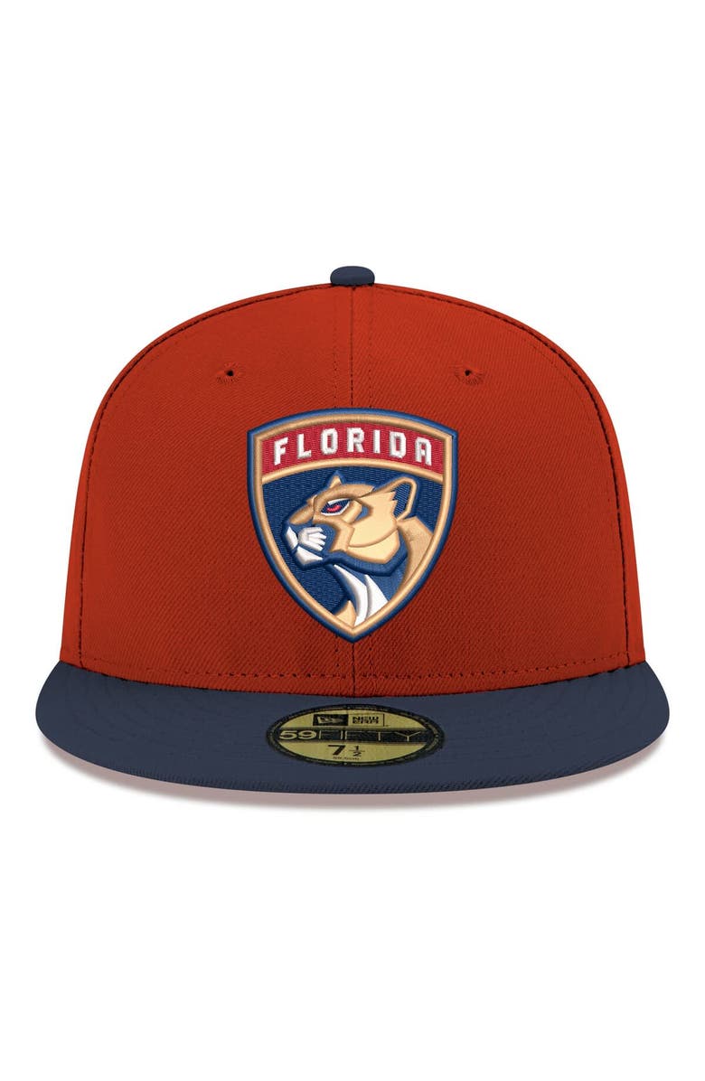 New Era Men's New Era Red Florida Panthers Core Logo Two-Tone 59FIFTY Fitted Hat, Alternate, color, Red