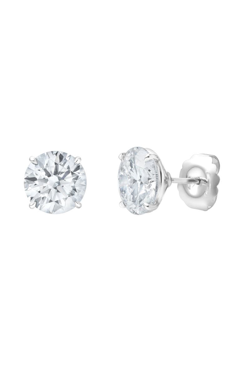 Leanne 14K Gold Round Lab Grown Diamond Stud Earrings - 10 Cts, Alternate, color, 14K White Gold