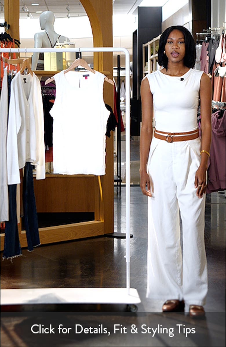 Jacquard Cotton Blend Keyhole Tank, sales video thumbnail