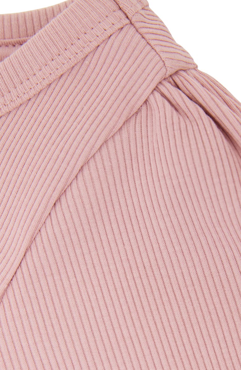 Reiss Kids' Ribbed Stretch Cotton Top, Alternate, color, Pink