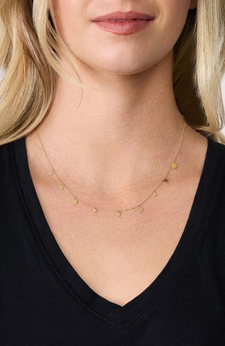 Bony Levy 14K Yellow Gold Disc Charm Necklace, Alternate, color, 14K Yellow Gold