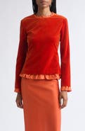 Colleen Allen Velvet Crewneck Shirt