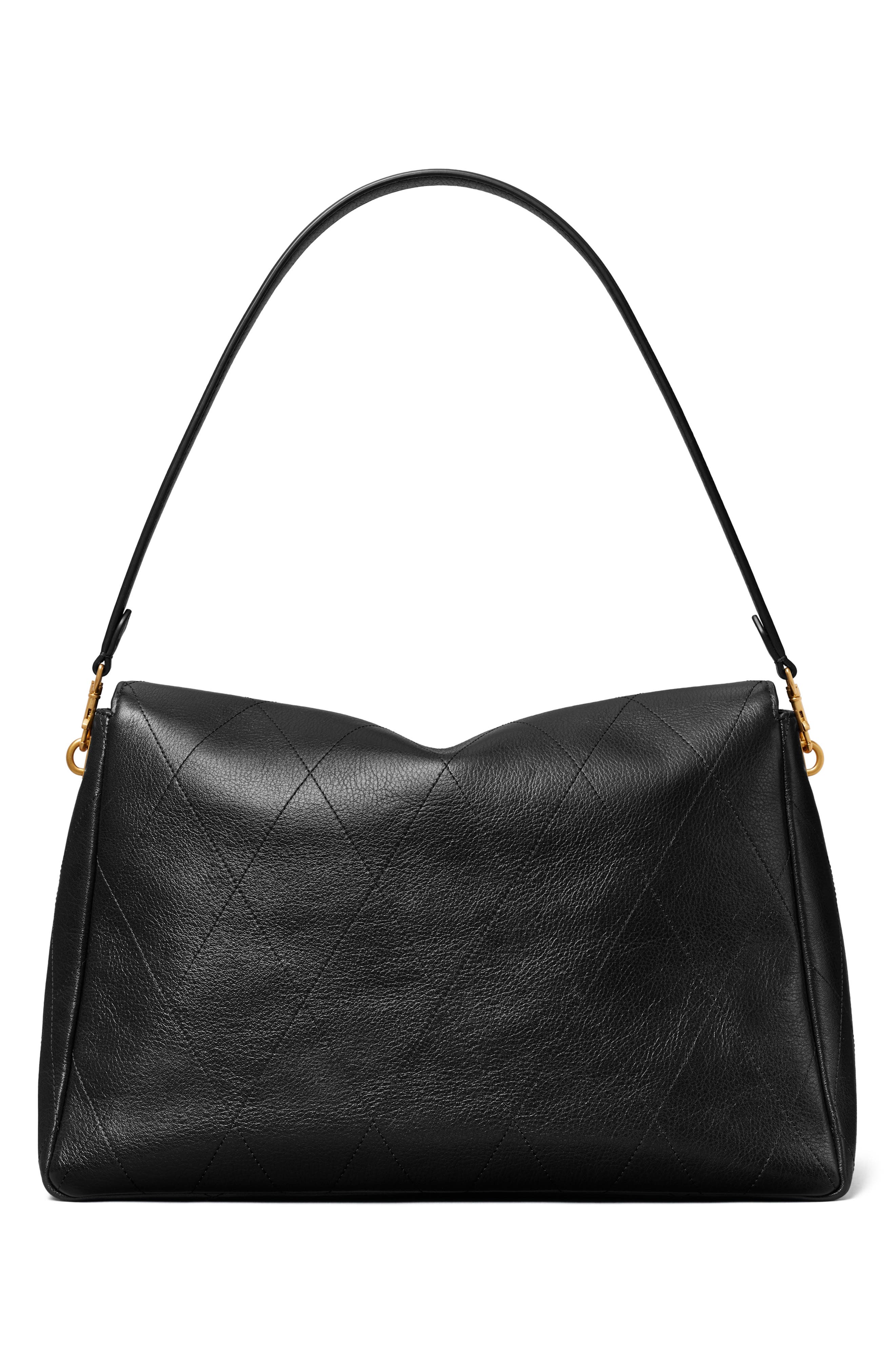 Tory Burch Large Charlie Leather Shoulder Bag, Alternate, color, 