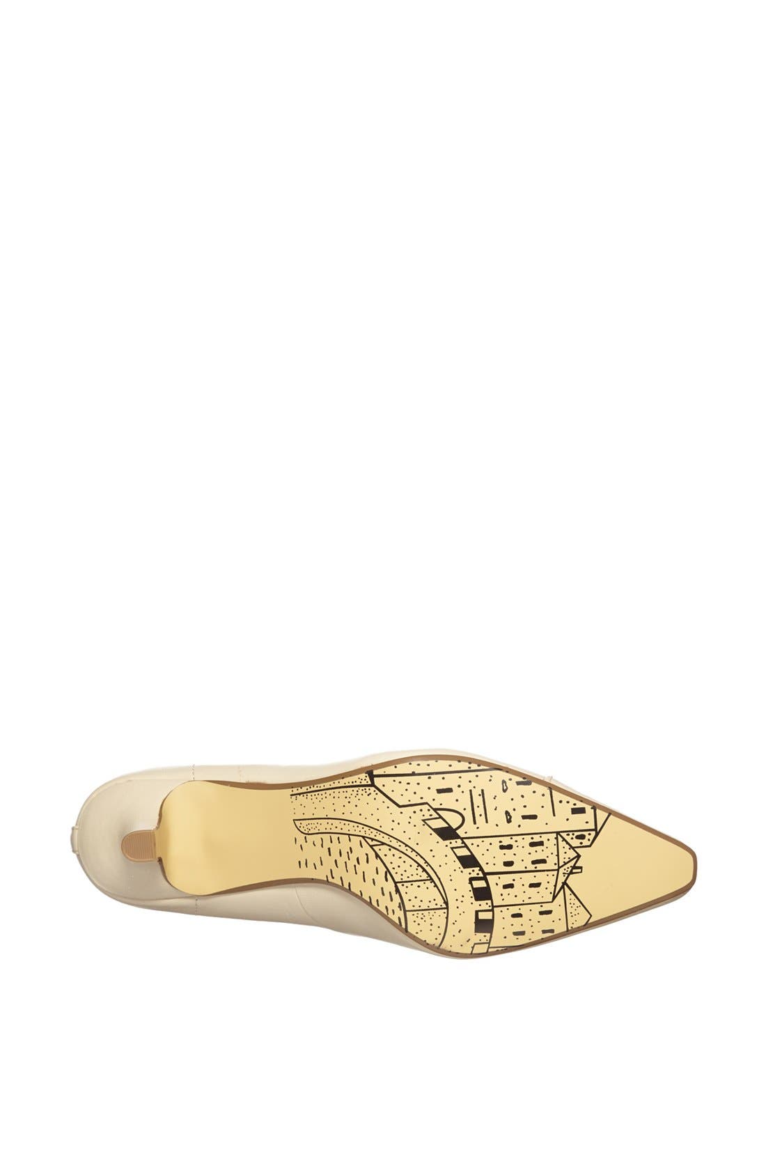 'Wow' Kitten Heel Pump, Alternate, color, BONE