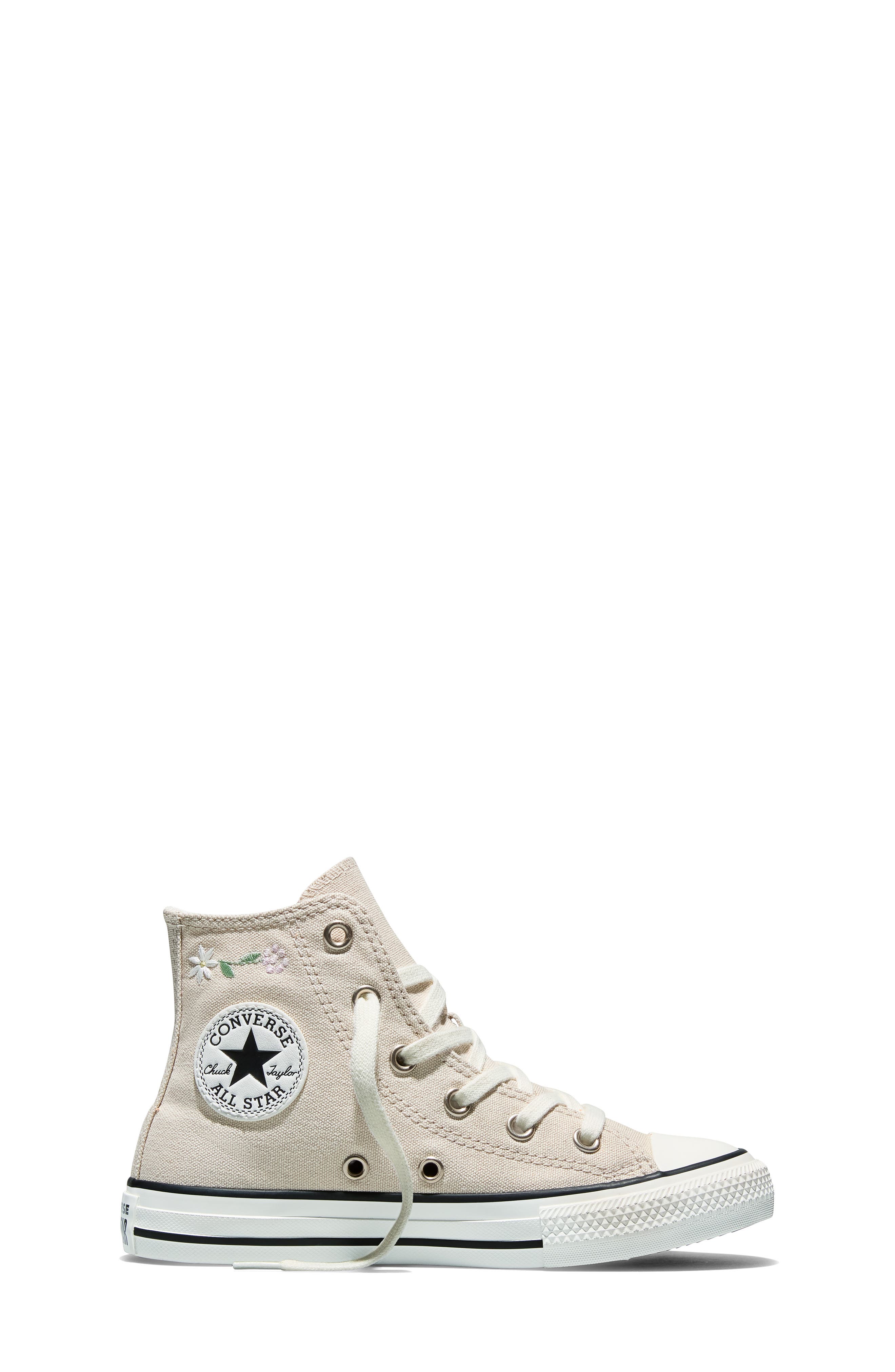 Converse Kids' Chuck Taylor All Star Blooming Canvas High Top Sneaker, Alternate, color, Classic Ecru