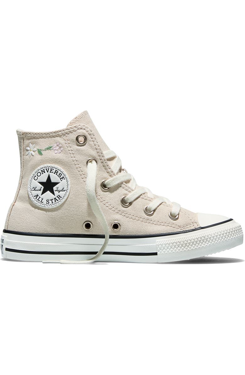 Converse Kids' Chuck Taylor All Star Blooming Canvas High Top Sneaker, Alternate, color, Classic Ecru