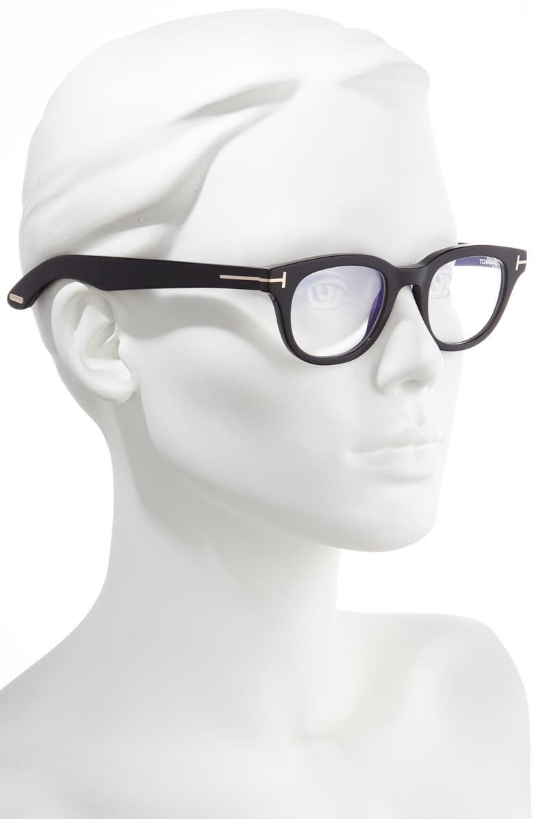 TOM FORD 46mm Blue Light Blocking Glasses, Alternate, color,