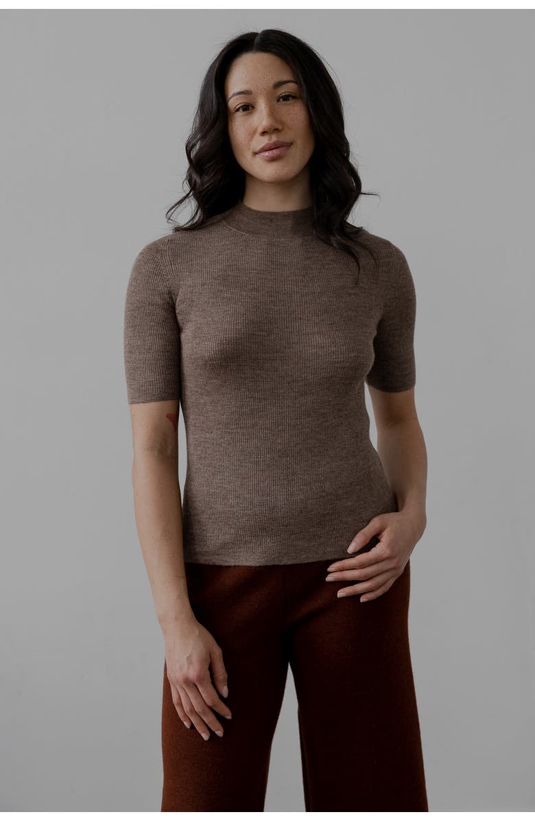 SSKEIN Mock Neck Pullover, Alternate, color, Rust