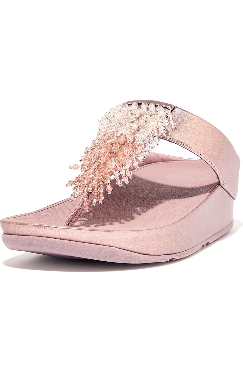 FitFlop Rumba Ombré Bead Wedge Sandal, Main, color, Pink Sky