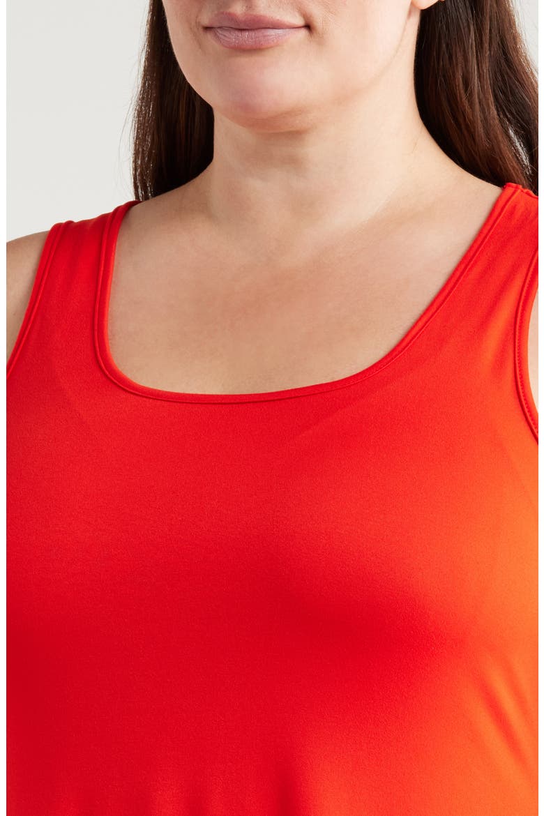 Stretch Fit & Flare Dress, Alternate, color, ORANGE