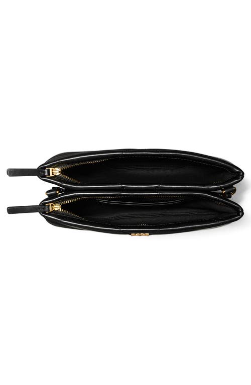 Tory Burch Kira Diamond Quilted Leather Crossbody Bag In Black