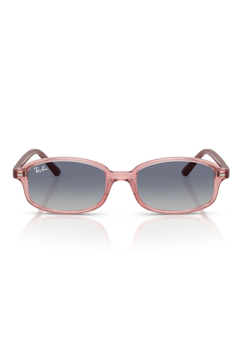 Kids' 49mm Irregular Sunglasses, Main, color, TRANSPARENT PINK / GREY BLUE