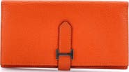 Pre-Owned Hermes Bearn Wallet Chevre Mysore Long