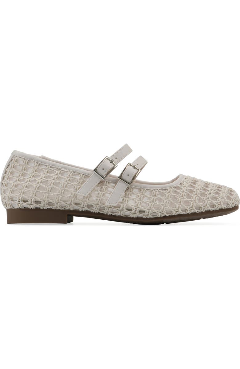 CLIFFS BY WHITE MOUNTAIN Besnik Mary Jane Flat, Alternate, color, Ecru Fabric