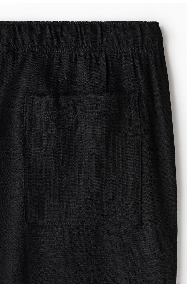 H&M Relaxed Fit Trousers, Alternate, color, Black