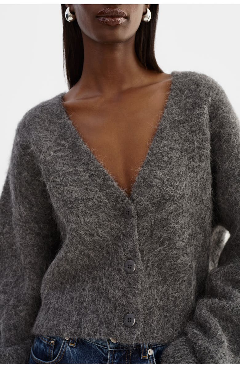 LAMARQUE Minnie | Knit Cardigan, Alternate, color, Heather Charcoal