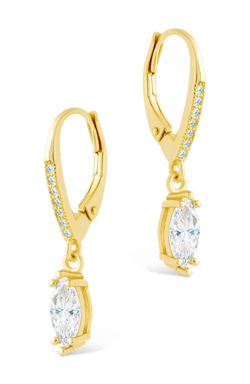 Sterling Forever Allegra Cubic Zirconia Drop Earrings In Gold