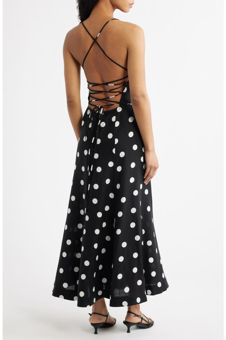 Doty Polka Dot Dress, Alternate, color, BLACK