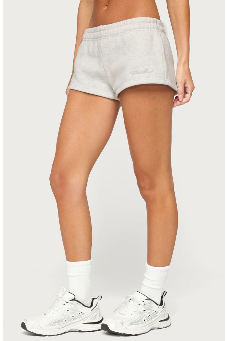 Basic Girl Low Rise Sweat Shorts, Alternate, color, LIGHT-GRAY-MELANGE
